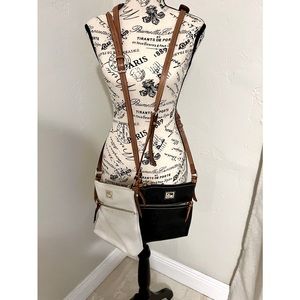 DOONEY & BOURKE 2 for 1 white and black leather crossbody bags